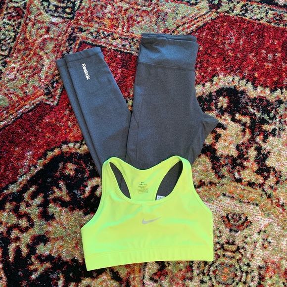 Nike Pants - Reebok leggings and Nike sports bra bundle